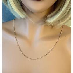 Chaîne Maille gourmette Plaqué Or 18 carats 70cm x 1,80mm Bijoux Mixte