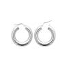 Boucles D'oreilles Créoles Épaisse 2,5CM En Argent Massif 925/000