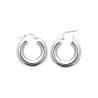 Boucles D'oreilles Créoles Épaisse 2CM En Argent Massif 925/000