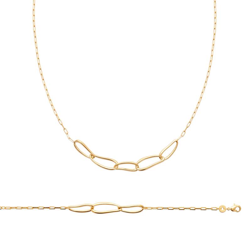 Collier Chaînage Entrelacés En Plaqué Or 18 Carats 750/000