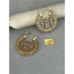 Créoles Type Savoyardes Orientales, Plaqué or 18 carats 750/1000