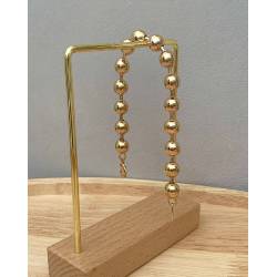 Bracelet Boules 8MM Plaqué Or 18 CARATS 750/1000 Bijoux Femme