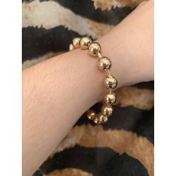 Bracelet Boules 8MM Plaqué Or 18 CARATS 750/1000 Bijoux Femme