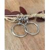 Boucles d'oreilles grains de café et cercles en argent 925/1000 rhodié