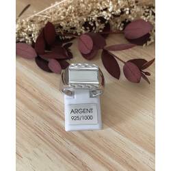 Bague Chevalière Argent Massif 925/1000 Rhodié, Poinçonné