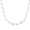 Chaîne 55CM X 6mm Figaro Diamantée Argent Massif RHODIUM Haute Qualité