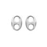 Boucles D'oreilles Grain De Café Argent Massif 925/000 Rhodié Bijoux Femme