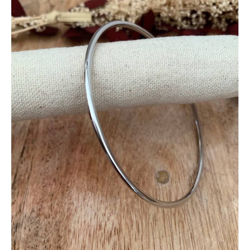 Bracelet Enfant Jonc Rigide Argent Massif Rhodié 925/1000 5,4cm Bijoux Enfant