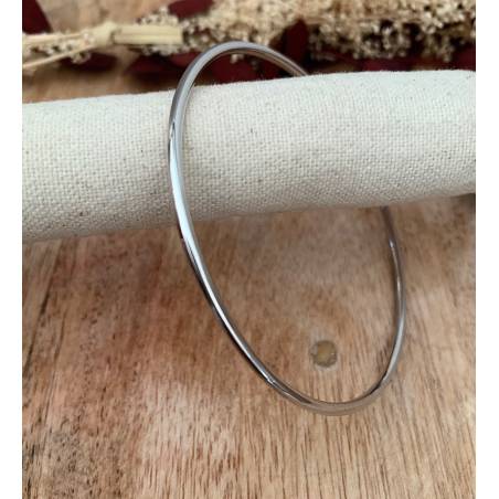 Bracelet Enfant Jonc Rigide Argent Massif Rhodié 925/1000 5,4cm Bijoux Enfant