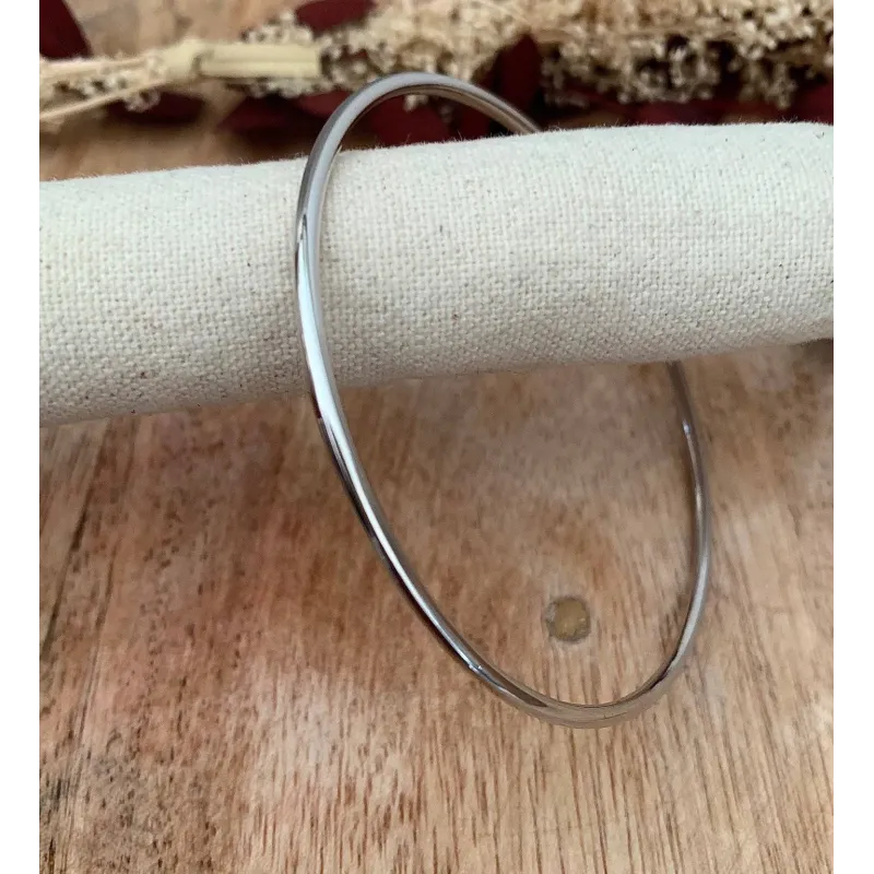 Bracelet Demi-jonc En Argent Massif 925 - Pour Fille/enfant, 20 Grammes, Occasion Très Bon état