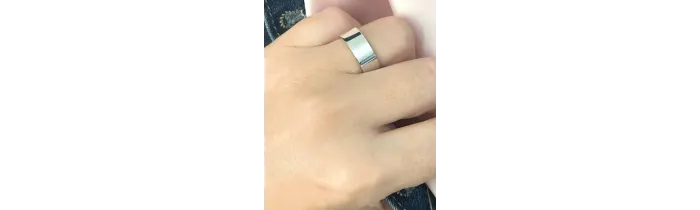 Bague Ronde Épaisse 7MM Argent Massif 925/000 Rhodié T52 à 68