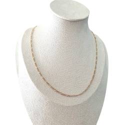 Chaîne Fine 60 cm x 2,20mm Maille Figaro Plaqué or 18 Carats 750/1000 Bijoux