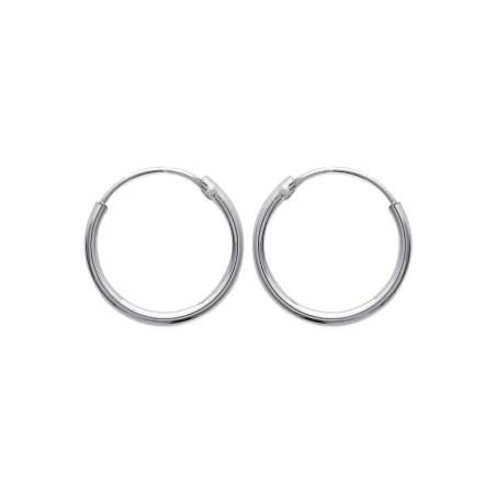 Boucles D'oreilles Petites Créoles 1,6CM Argent Massif 925/1000 Bijou MIXTE