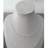 Collier 42cm Maille Oméga ronde Argent Massif 925/000 Bijoux Femme