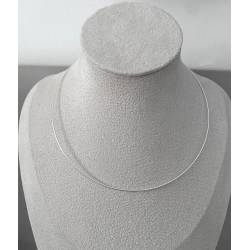 Collier 40cm Ras De Cou Maille Oméga ronde Argent Massif 925/000 Bijoux Femme