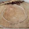 Collier 40cm Ras De Cou Maille Oméga ronde Argent Massif 925/000 Bijoux Femme