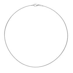 Collier 42cm Maille Oméga ronde Argent Massif 925/000 Bijoux Femme