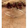 Bracelet jonc ouvert nœud en plaqué or 18 carats 750/000