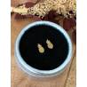 Boucles D'oreilles Puces Ananas En Plaqué or 18 CARATS 750/000