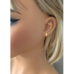 Boucles D'oreilles Puces Ananas En Plaqué or 18 CARATS 750/000