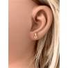 Boucles D'oreilles Puces Ananas En Plaqué or 18 CARATS 750/000