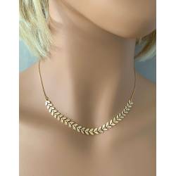 Collier Feuilles de Laurier En Plaqué or 18 carats 750/1000