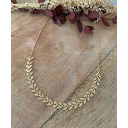 Collier Feuilles de Laurier En Plaqué or 18 carats 750/1000