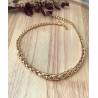 Collier maille palmier en chute 45cm en plaqué or 18 Carats 750/000