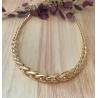 Collier maille palmier en chute 45cm en plaqué or 18 Carats 750/000