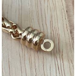 Collier maille palmier en chute 45cm en plaqué or 18 Carats 750/000