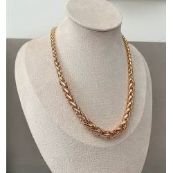 Collier maille palmier en chute 45cm en plaqué or 18 Carats 750/000