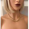 Collier maille palmier en chute 45cm en plaqué or 18 Carats 750/000