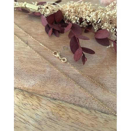 Chaîne Fine Maille forçat 38CM Plaqué Or 18 carats Bijoux