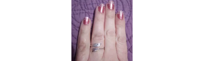 Bague Plume Argent Massif 925 Millièmes Cristaux Zirconium
