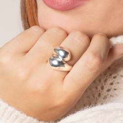Bague Large Goutte d'eau Argent Massif 925/1000 Bijoux Tailles 50 à 60