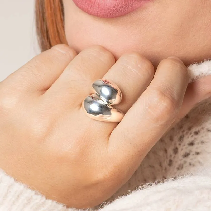Bague En Argent Massif 925 Avec Améthyste Naturelle - Forme Goutte, Taille 59, 12 Grammes - Neuf Sans Emballage