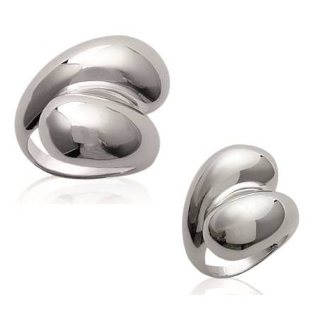 Bague Large Goutte d'eau Argent Massif 925/1000 Bijoux Tailles 50 à 60