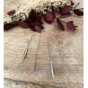 Boucles D'oreilles Chaîne Traversante En Argent Massif 925/000