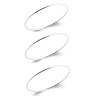 Bracelets Diamètre 6,2cm Triple Joncs En Argent Massif 925/1000