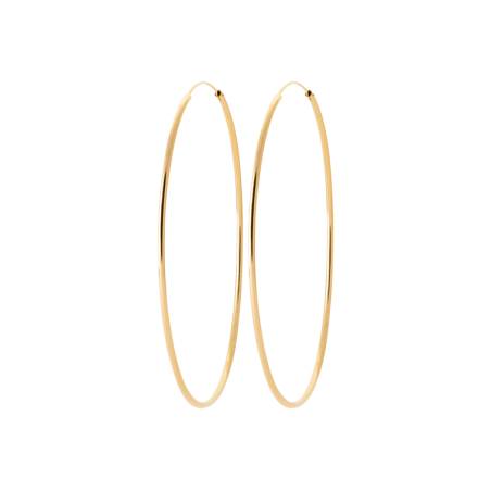 Créoles Lisses 8 cm Plaqué or 18 Carats 750/1000