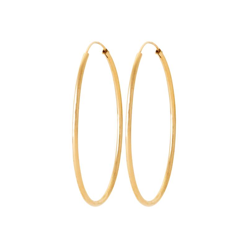 Créoles Lisses 5 cm Plaqué or 18 Carats 750/1000