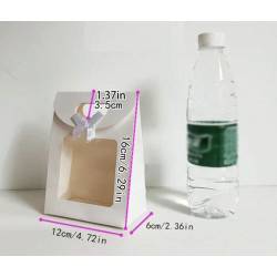 Emballage Cadeau - Blanc / Transparent - Ruban Nœud - Pour Offrir