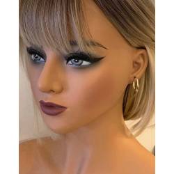 Boucles D'oreilles petites demi créoles ouvertes 2,2 cm Plaqué Or 18 CARATS