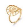 Bague Large Motif Billes "Soleil" En Plaqué Or 18 Carats Tailles 50 à 60
