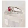 Bague Cz Rubis Zirconium Argent Massif 925 Rhodié T50-52-54-56-58-60