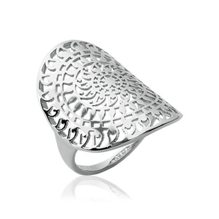 Bague Large Ajourée Argent Massif 925/1000 Bijoux