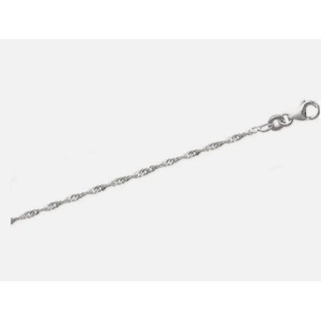 Chaîne de cou 45cm Finesse Maille Singapour Argent Massif 925/000