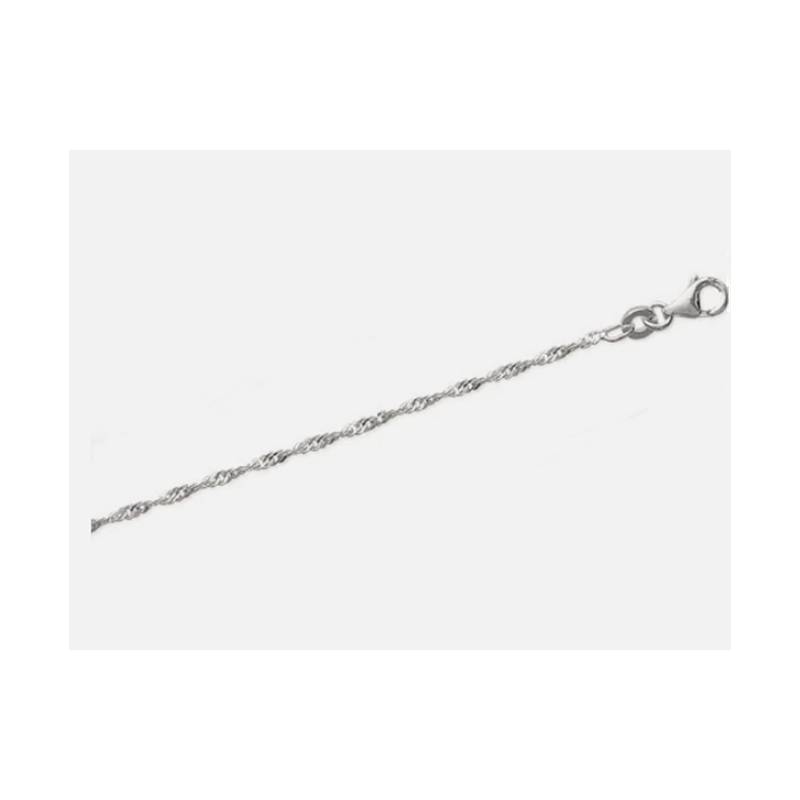Chaîne de cou 40cm Finesse Maille Singapour Argent Massif 925/000
