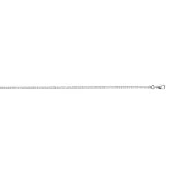 Chaîne 40cm Maille Forçat En Argent Massif 925/000 Rhodié Bijoux Mixte