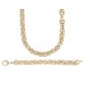 Collier Chaîne Maille Grain de Café Bombés 45CM X 7MM Plaqué or 750/1000